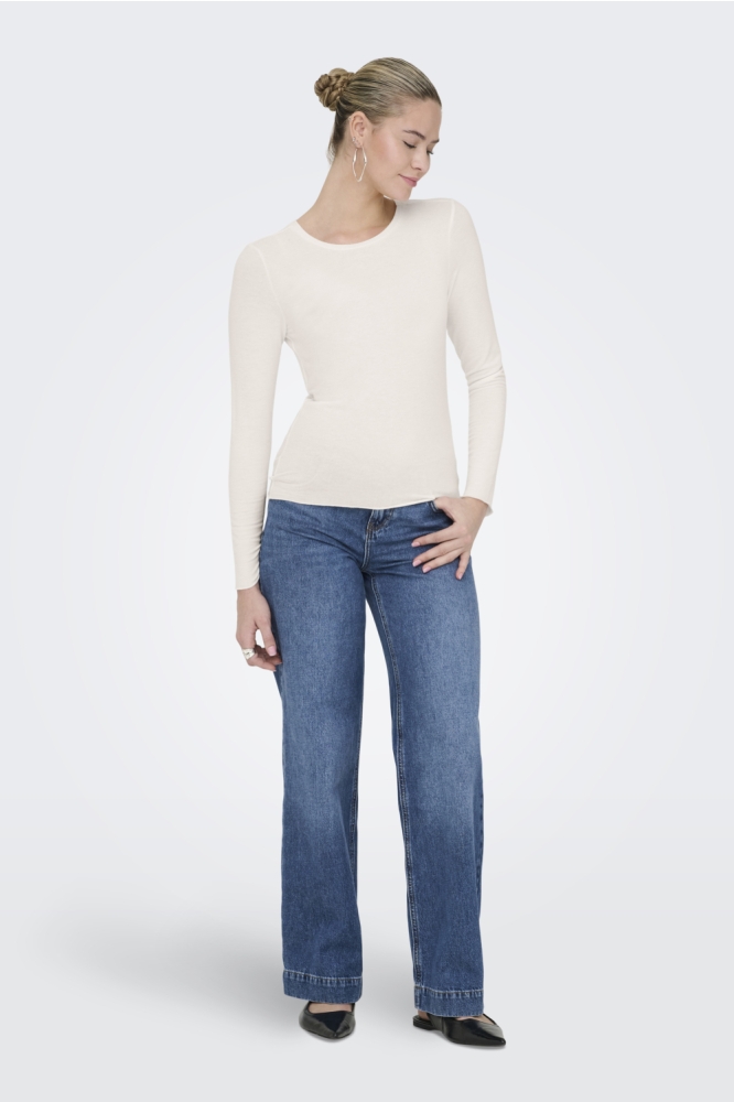 Only beige dames t-shirt | Model