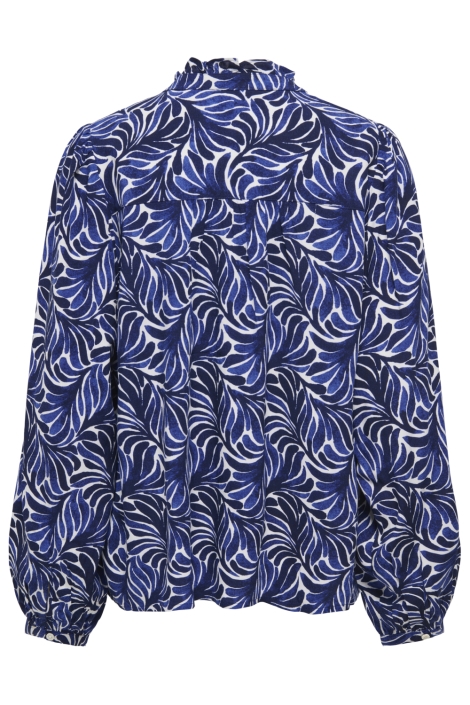 Only blauwe dames blouse | Achteraanzicht