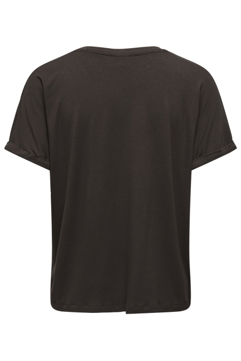 Jacqueline de Yong bruine dames t-shirt | Achteraanzicht