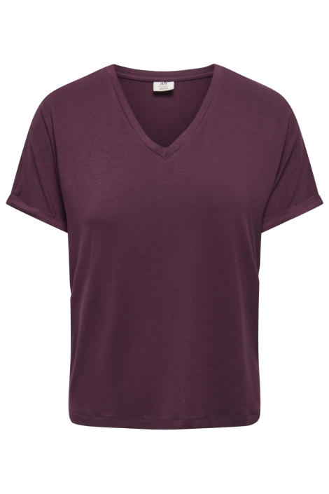 Jacqueline de Yong bordeaux dames t-shirt | Vooraanzicht