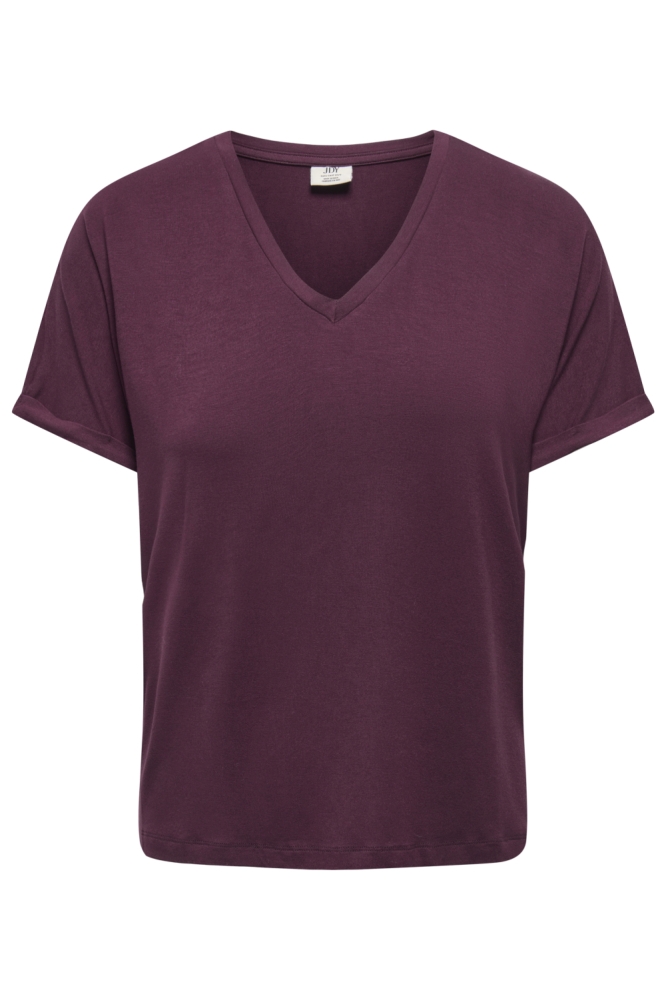 Jacqueline de Yong bordeaux dames t-shirt | Vooraanzicht