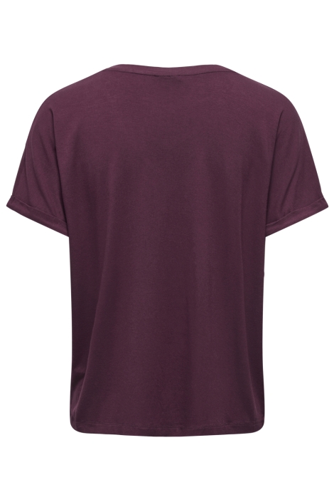 Jacqueline de Yong bordeaux dames t-shirt | Achteraanzicht