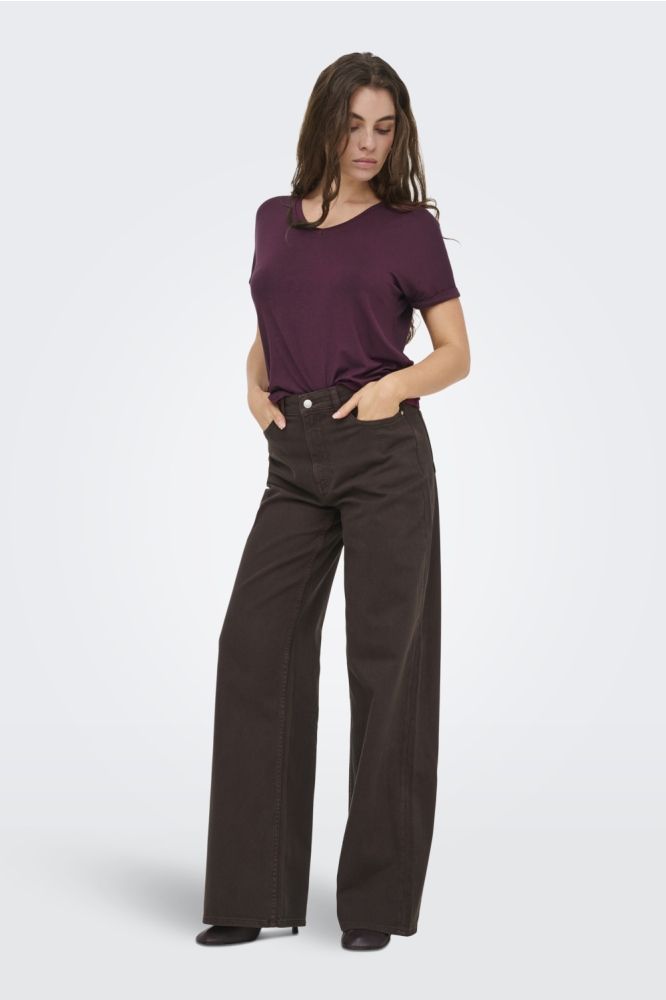 Jacqueline de Yong bordeaux dames t-shirt | Model