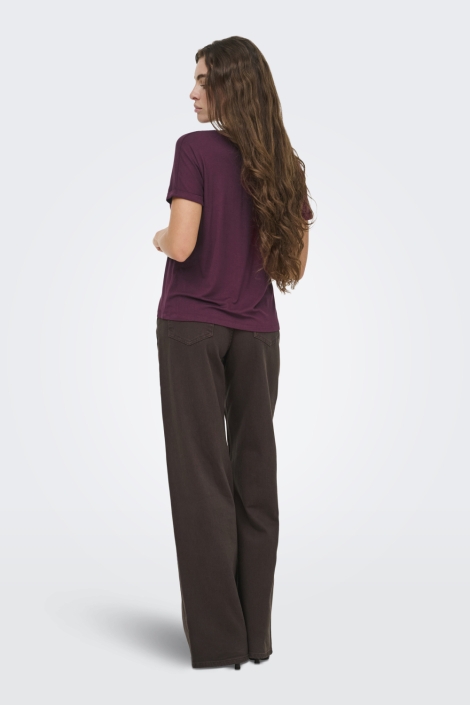 Jacqueline de Yong bordeaux dames t-shirt | Model