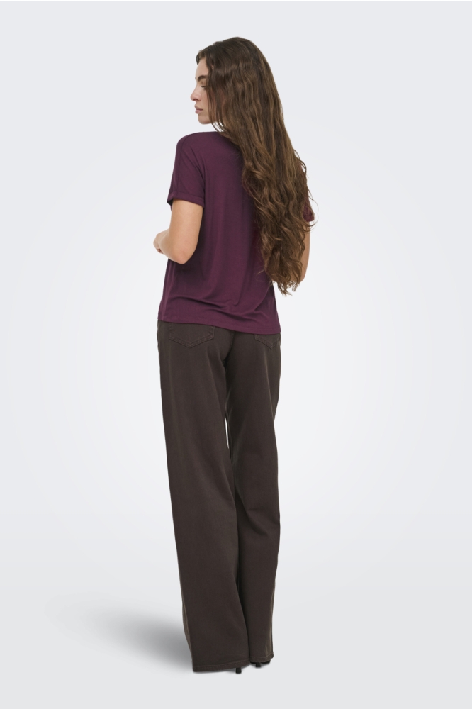 Jacqueline de Yong bordeaux dames t-shirt | Model