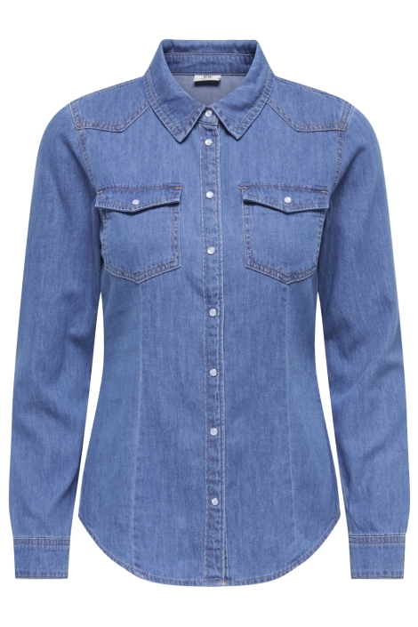 Jacqueline de Yong blauwe dames blouse | Vooraanzicht