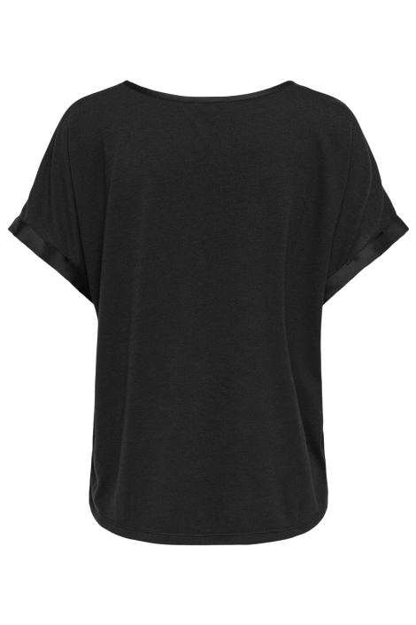 Jacqueline de Yong zwarte dames t-shirt | Vooraanzicht