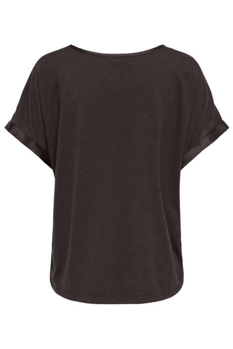 Jacqueline de Yong bruine dames t-shirt | Vooraanzicht