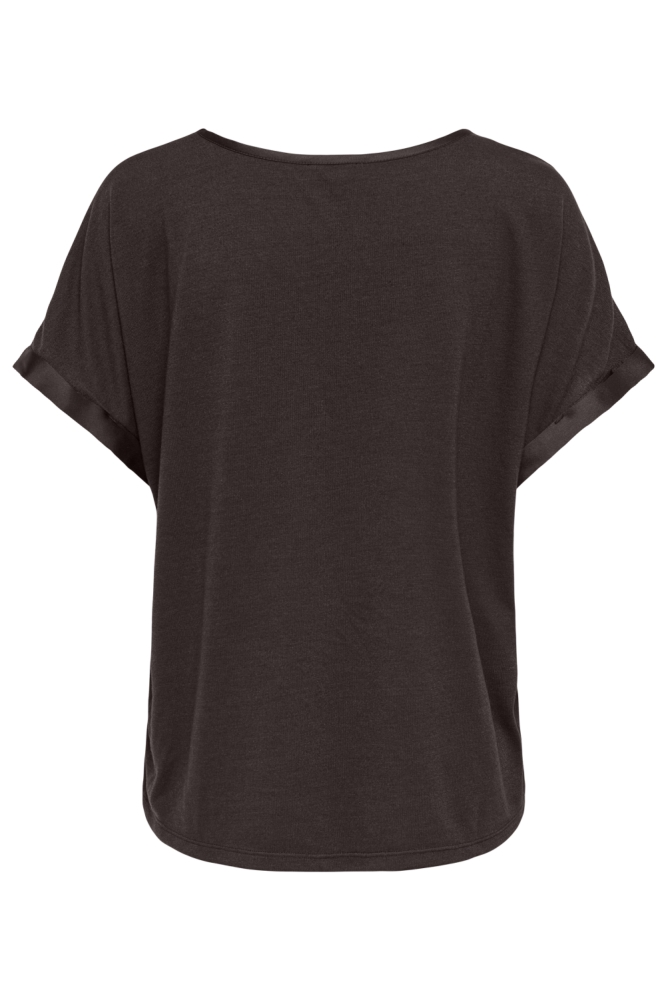 Jacqueline de Yong bruine dames t-shirt | Vooraanzicht