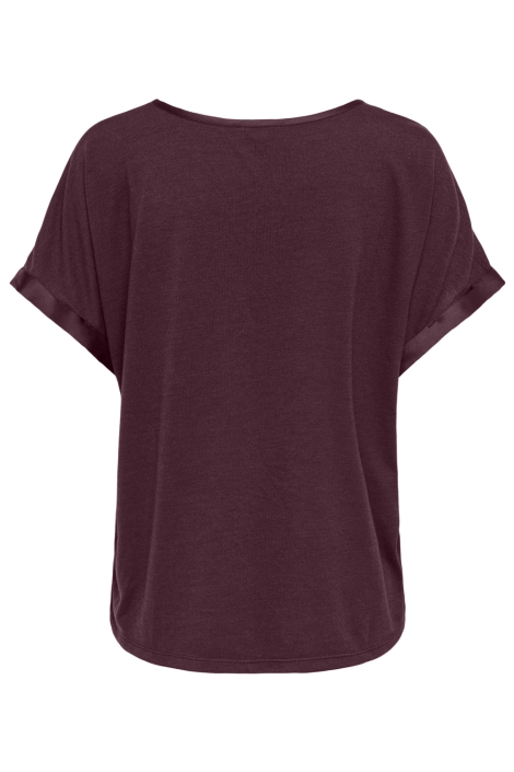 Jacqueline de Yong bordeaux dames t-shirt | Achteraanzicht