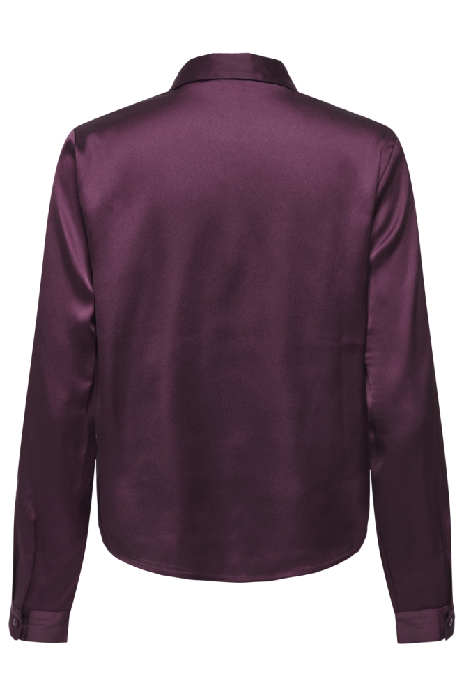 Jacqueline de Yong bordeaux dames blouse | Achteraanzicht