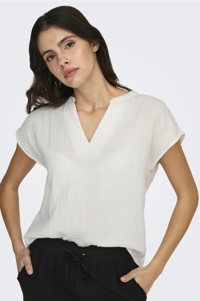 Jacqueline de Yong ecru dames blouse | Model