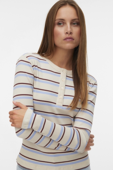 Vero Moda vmkatie ls o-neck top jrs ga Beige