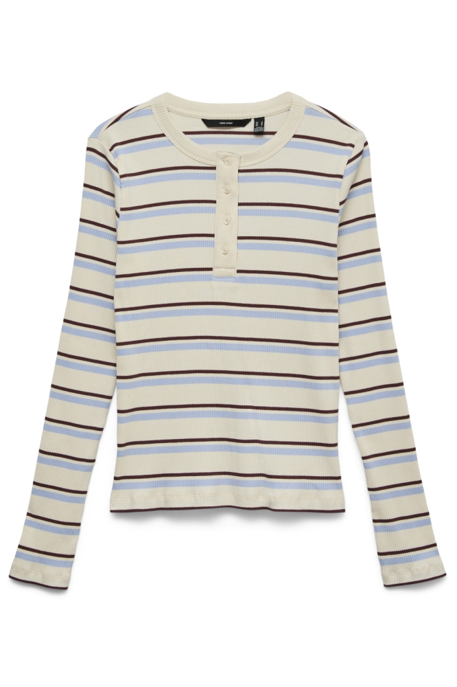 Vero Moda beige dames t-shirt | Vooraanzicht