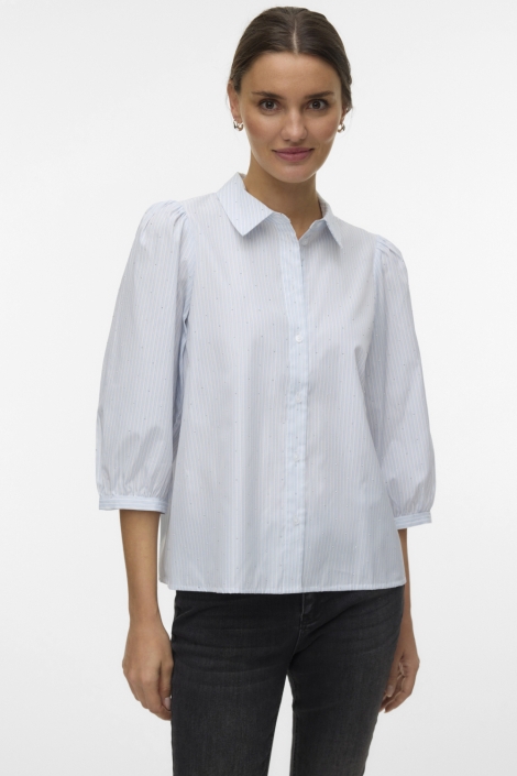 Vero Moda witte dames blouse | Model vooraanzicht