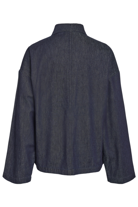 Noisy may blauwe dames blouse | Achteraanzicht