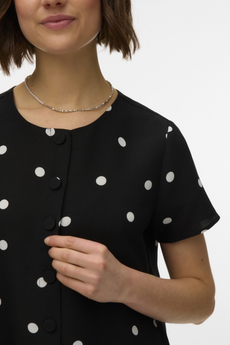 Vero Moda zwarte dames blouse | Close up