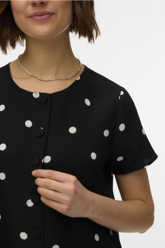 Vero Moda zwarte dames blouse | Close up