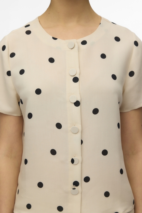 Vero Moda beige dames blouse | Close up
