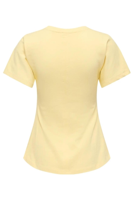 Only gele dames t-shirt | Model achteraanzicht