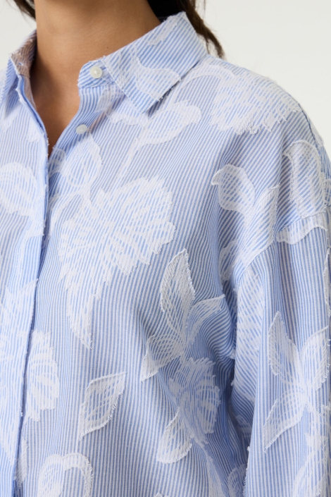Garcia blauwe dames blouse | Close up