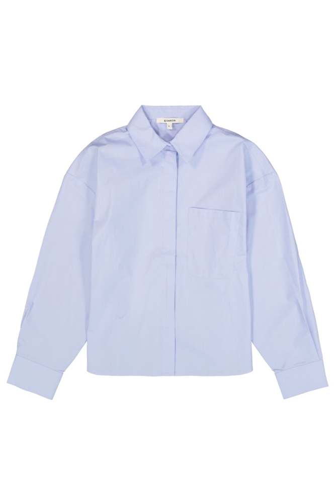 Garcia blauwe dames blouse | Vooraanzicht