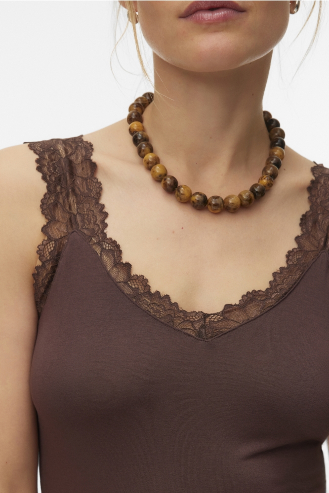 Vero Moda bruine dames top | Close up