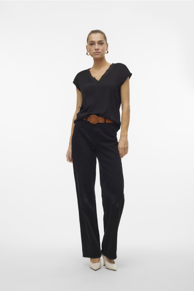 Vero Moda zwarte dames t-shirt | Model