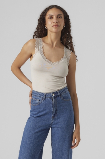 Vero Moda vmrosa sl top jrs noos Ecru