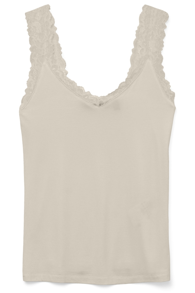 Vero Moda ecru dames top | Vooraanzicht