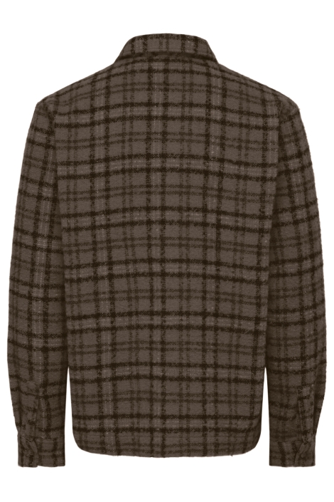 Only & Sons bruine heren overhemd | Achteraanzicht
