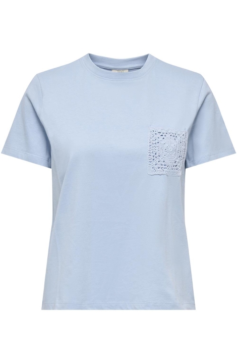 Jacqueline de Yong blauwe dames t-shirt | Vooraanzicht
