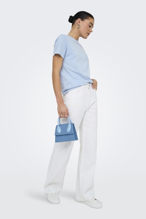 Jacqueline de Yong blauwe dames t-shirt | Model