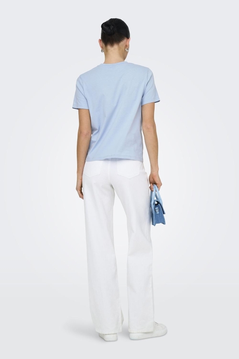 Jacqueline de Yong blauwe dames t-shirt | Model