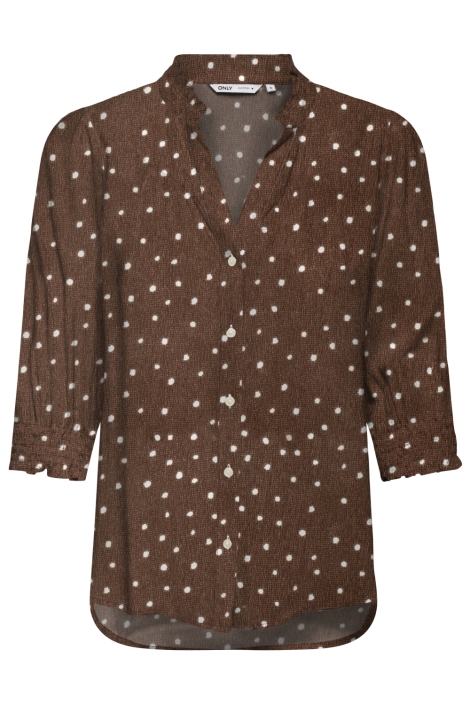 Only bruine dames blouse | Vooraanzicht