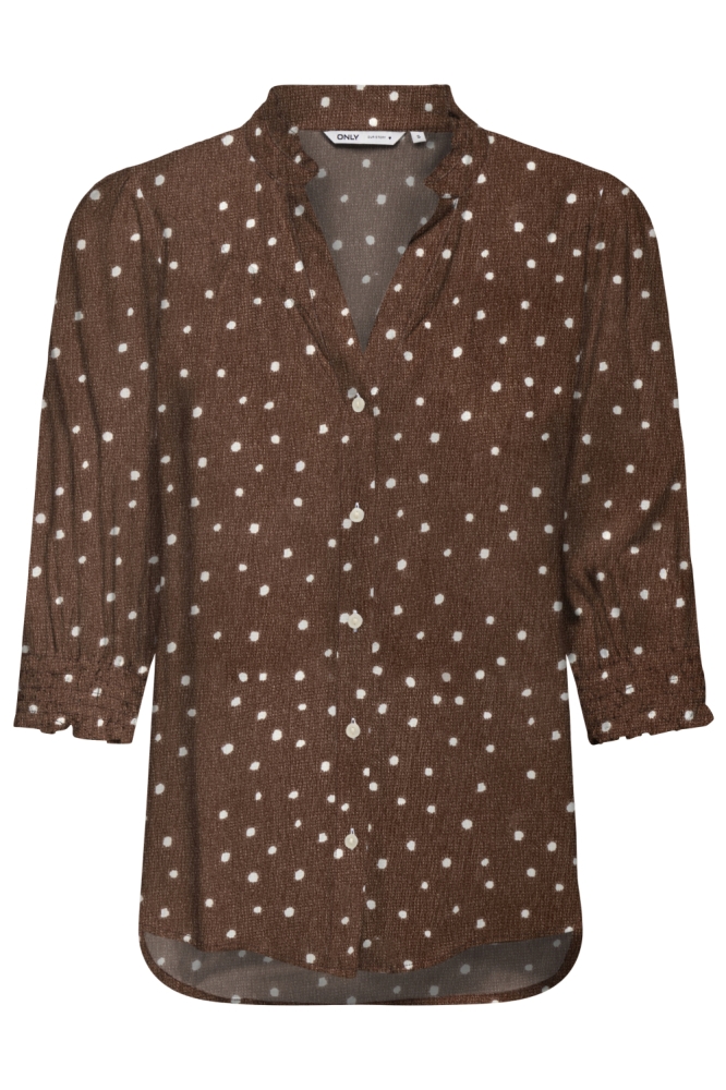 Only bruine dames blouse | Vooraanzicht