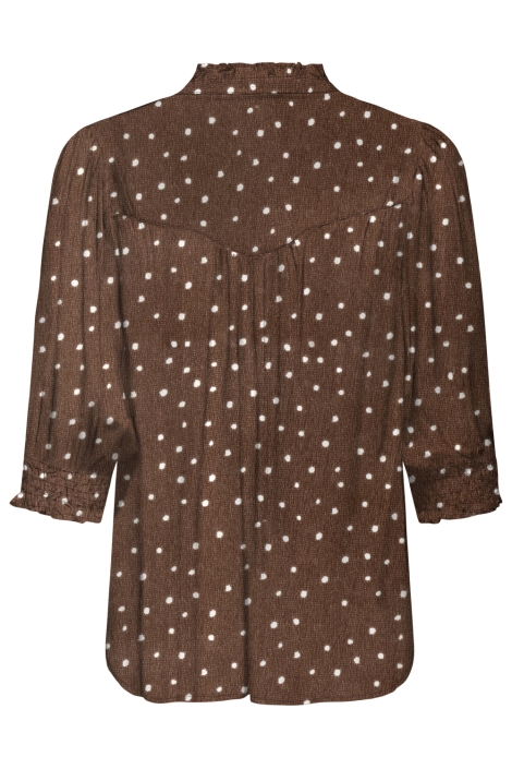 Only bruine dames blouse | Achteraanzicht