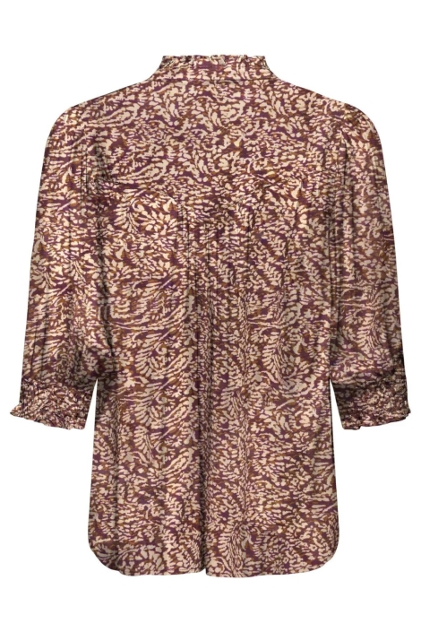 Only bruine dames blouse | Achteraanzicht