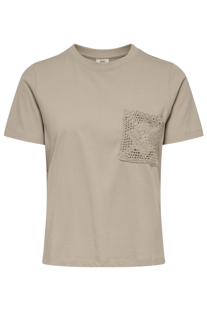 Jacqueline de Yong camel dames t-shirt | Vooraanzicht