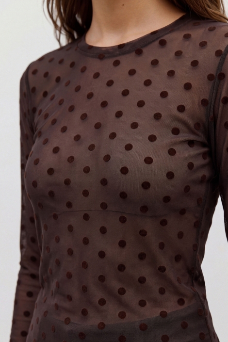 Vero Moda bruine dames top | Close up
