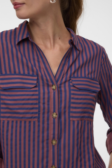 Vero Moda blauwe dames blouse | Close up