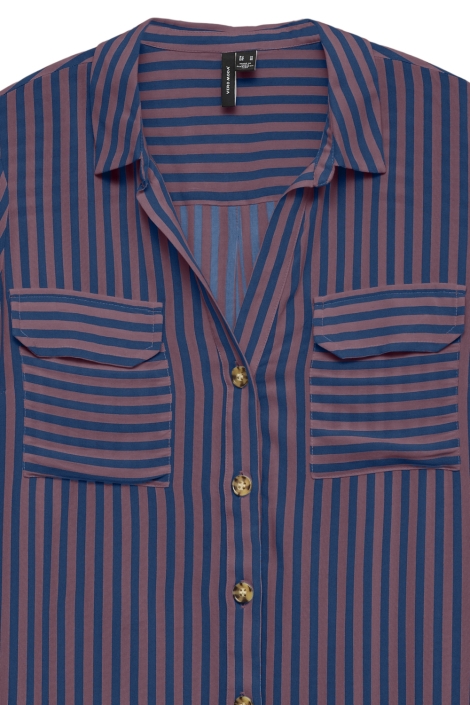 Vero Moda blauwe dames blouse | Close up