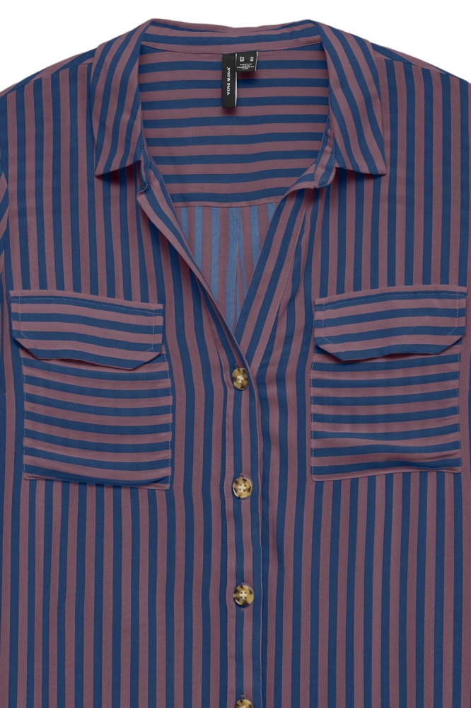 Vero Moda blauwe dames blouse | Close up