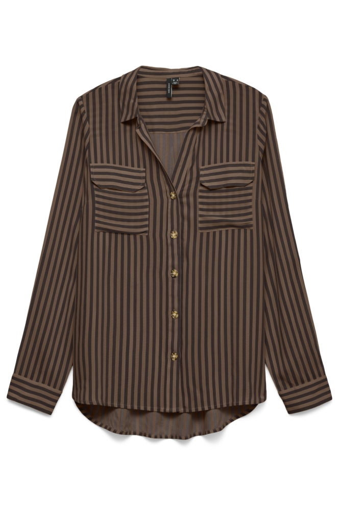 Vero Moda bruine dames blouse | Vooraanzicht