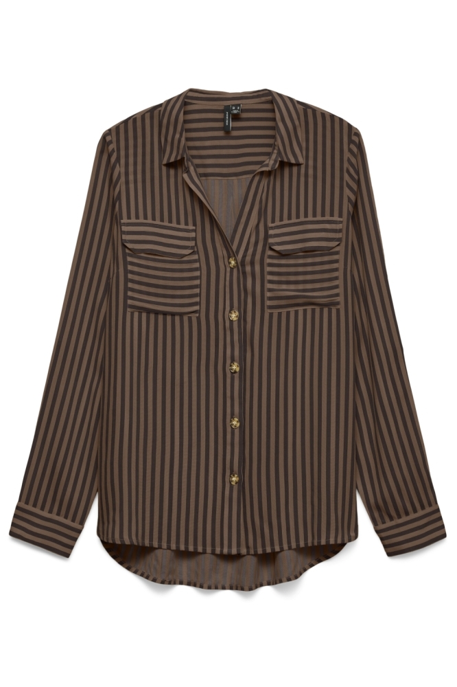 Vero Moda bruine dames blouse | Vooraanzicht