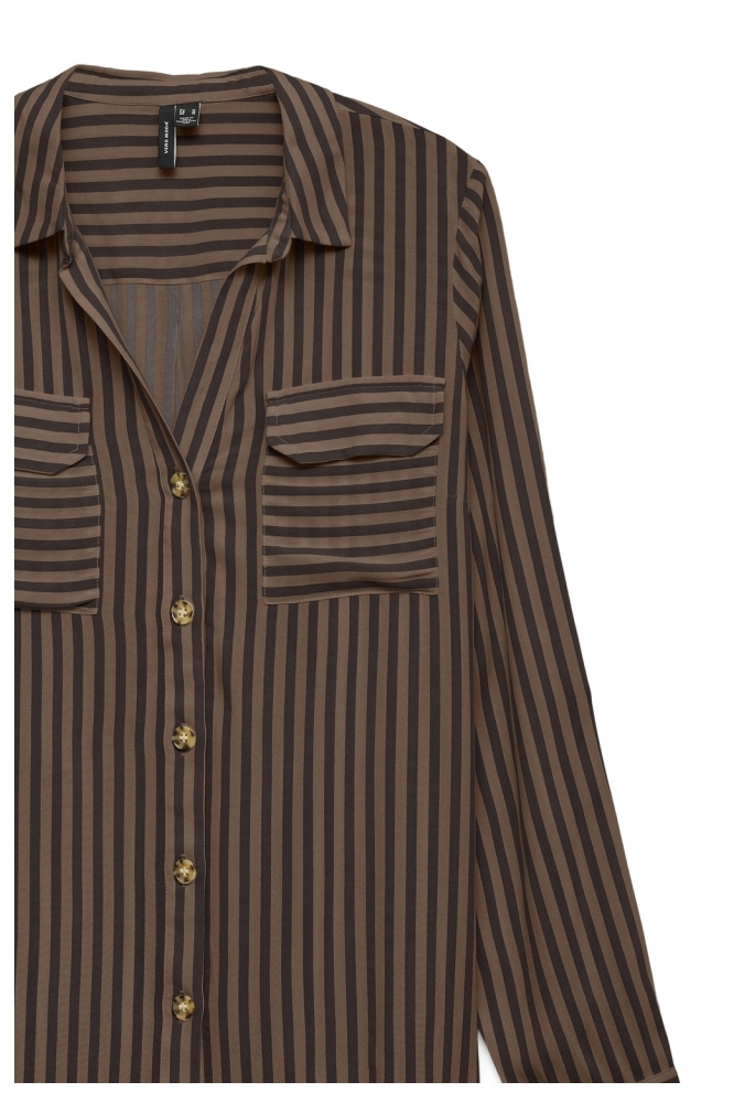 Vero Moda bruine dames blouse | Close up