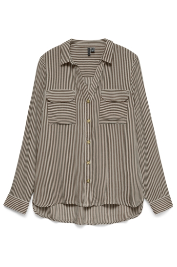 Vero Moda vmbumpy l/s shirt new wvn noos Bruin