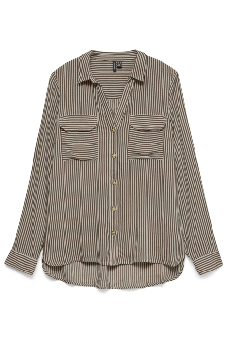 Vero Moda bruine dames blouse | Model vooraanzicht