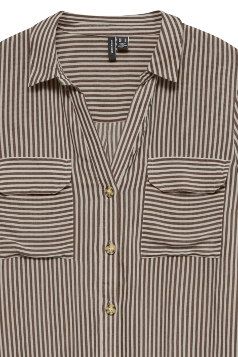 Vero Moda bruine dames blouse | Close up