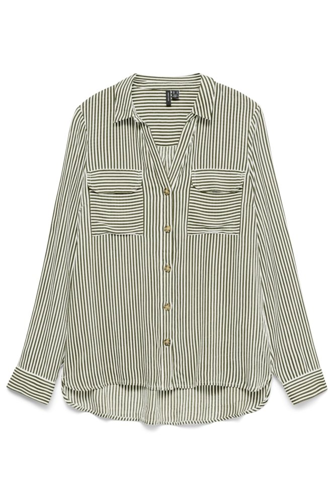 Vero Moda groene dames blouse | Vooraanzicht